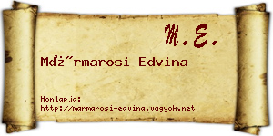 Mármarosi Edvina névjegykártya